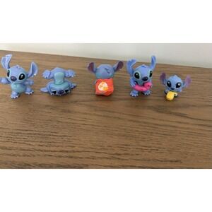 Disney Stitch‎ Mini Figure Lot 5 Lilo & Stitch Cake Topper Toy Figures Set